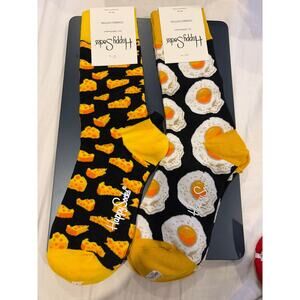 Happy Socks, Medium, 2 pair, Cheese and Eggs